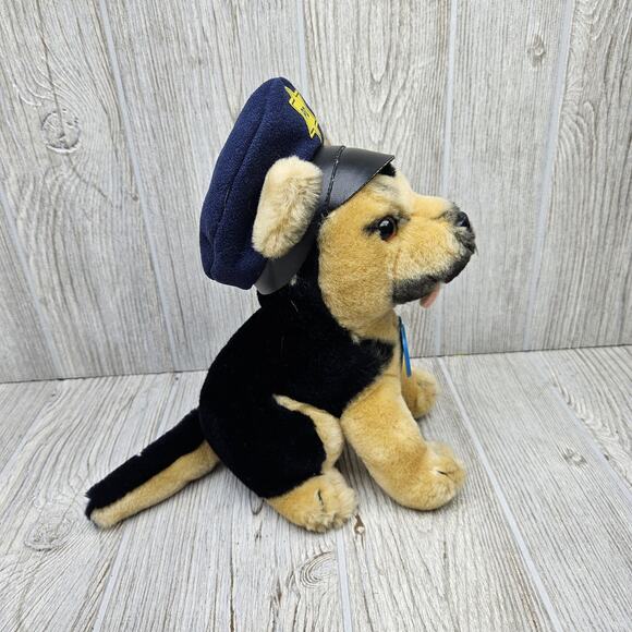 Vintage 1987 Dakin German Shepherd Police Dog Plush Stuffed Animal Toy Korea - Picture 7 of 10